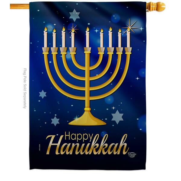 Ornament Collection 28 x 40 in. Happy Hanukkah House Flag with Winter Double-Sided Vertical Flags  Banner Garden OR579017